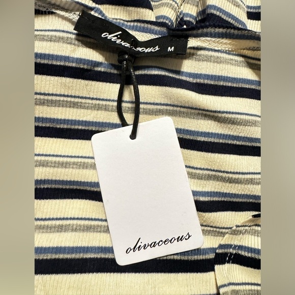 Olivaceous Striped Jumpsuit Size Medium - Picture 8 of 8